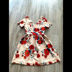 Pink Martini - V-Neck Lined Summer Dress